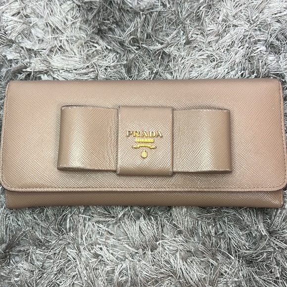 Prada Saffiano Leather Bow Wallet - Picture 5 of 17